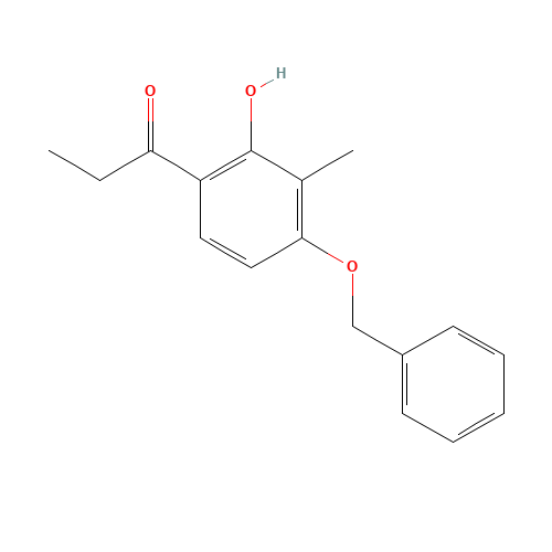 1-(2-hydroxy-3-methyl-4-phenylmethoxyphenyl)propan-1-one (CAS: 202746-32-5) - Chemical Structure and Molecular Formula 