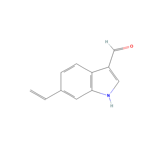 6-ethenyl-1H-indole-3-carbaldehyde (CAS: 1386456-31-0) - Chemical Structure and Molecular Formula 