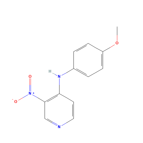 N-(4-methoxyphenyl)-3-nitropyridin-4-amine (CAS: 14251-87-7) - Chemical Structure and Molecular Formula 