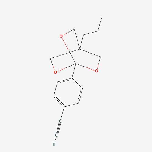 4-(4-ethynylphenyl)-1-propyl-3,5,8-trioxabicyclo[2.2.2]octane (CAS: 108614-26-2) - Chemical Structure and Molecular Formula 