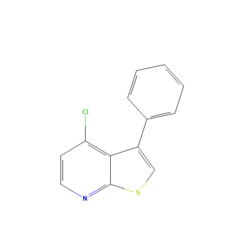 4-chloro-3-phenylthieno[2,3-b]pyridine (CAS: 890124-91-1) - Chemical Structure and Molecular Formula 