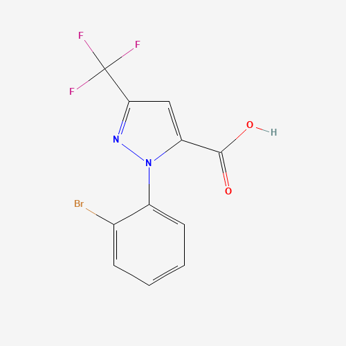 2-(2-bromophenyl)-5-(trifluoromethyl)pyrazole-3-carboxylic acid (CAS: 1006620-45-6) - Chemical Structure and Molecular Formula 