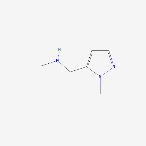 N-methyl-1-(2-methylpyrazol-3-yl)methanamine (CAS: 930111-04-9) - Chemical Structure and Molecular Formula 
