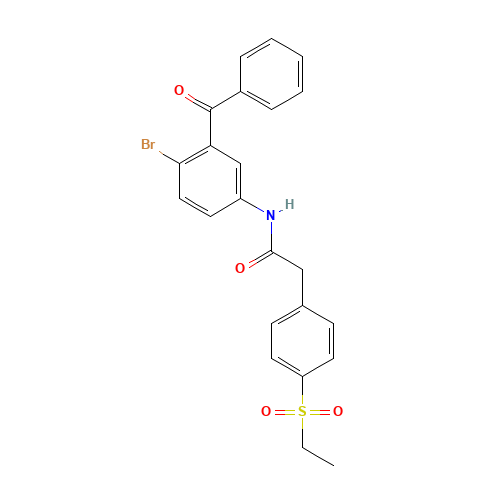 N-(3-benzoyl-4-bromophenyl)-2-(4-ethylsulfonylphenyl)acetamide (CAS: 1426804-92-3) - Related Chemical Product