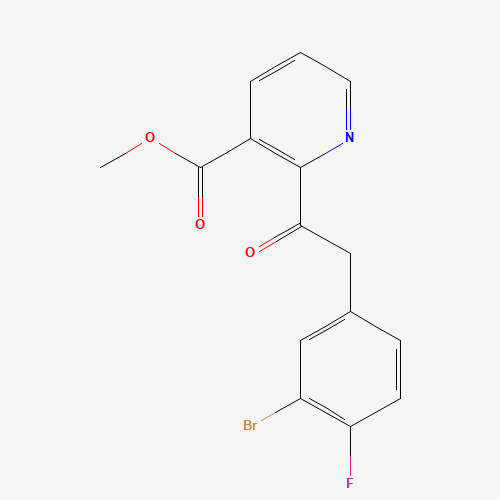methyl 2-[2-(3-bromo-4-fluorophenyl)acetyl]pyridine-3-carboxylate (CAS: 1036402-42-2) - Related Chemical Product
