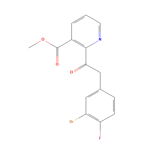methyl 2-[2-(3-bromo-4-fluorophenyl)acetyl]pyridine-3-carboxylate (CAS: 1036402-42-2) - Related Chemical Product