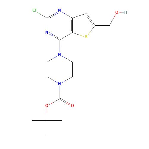 tert-butyl 4-[2-chloro-6-(hydroxymethyl)thieno[3,2-d]pyrimidin-4-yl]piperazine-1-carboxylate (CAS: 1235451-26-9) - Related Chemical Product