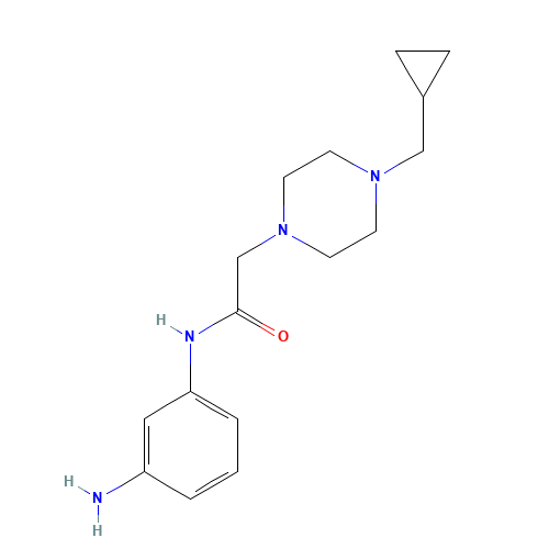 N-(3-aminophenyl)-2-[4-(cyclopropylmethyl)piperazin-1-yl]acetamide (CAS: 1252019-34-3) - Chemical Structure and Molecular Formula 