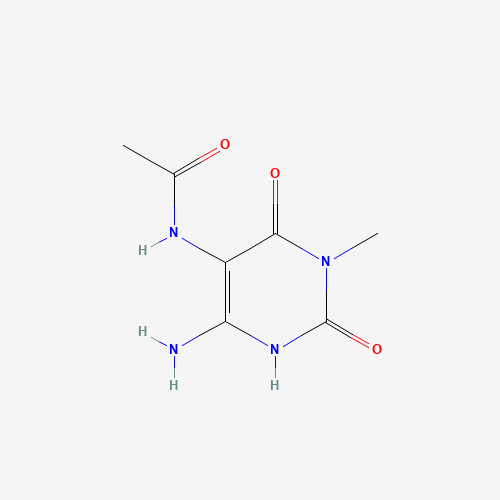 N-(6-amino-3-methyl-2,4-dioxo-1H-pyrimidin-5-yl)acetamide (CAS: 19893-78-8) - Chemical Structure and Molecular Formula 
