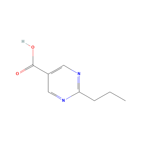 2-propylpyrimidine-5-carboxylic acid (CAS: 72790-17-1) - Chemical Structure and Molecular Formula 