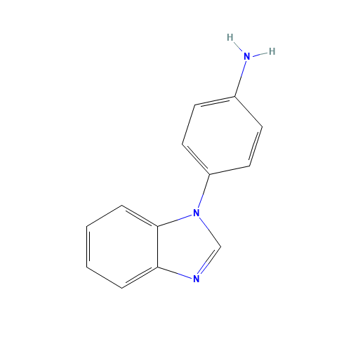 4-(benzimidazol-1-yl)aniline (CAS: 52708-36-8) - Chemical Structure and Molecular Formula 