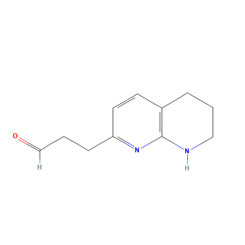 3-(5,6,7,8-tetrahydro-1,8-naphthyridin-2-yl)propanal (CAS: 669076-65-7) - Chemical Structure and Molecular Formula 