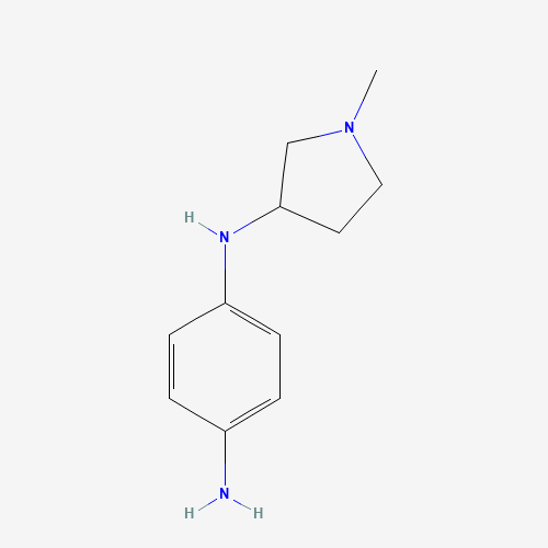 4-N-(1-methylpyrrolidin-3-yl)benzene-1,4-diamine (CAS: 1250029-55-0) - Chemical Structure and Molecular Formula 