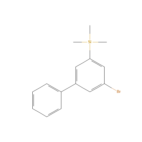 (3-bromo-5-phenylphenyl)-trimethylsilane (CAS: 1161784-40-2) - Chemical Structure and Molecular Formula 