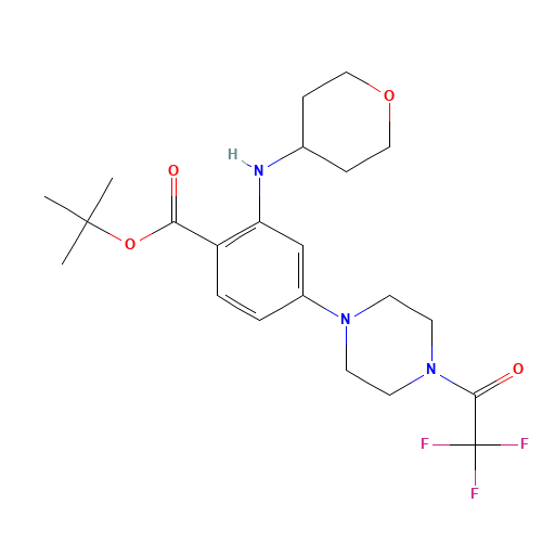 tert-butyl 2-(oxan-4-ylamino)-4-[4-(2,2,2-trifluoroacetyl)piperazin-1-yl]benzoate (CAS: 1108745-91-0) - Related Chemical Product