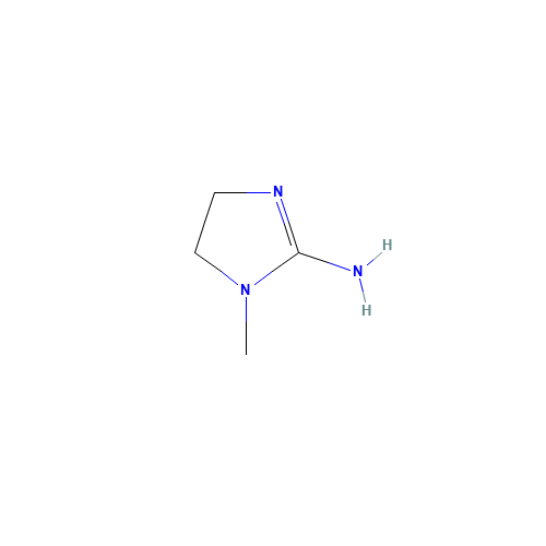 1-methyl-4,5-dihydroimidazol-2-amine (CAS: 45435-70-9) - Chemical Structure and Molecular Formula 