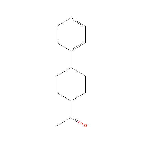 1-(4-phenylcyclohexyl)ethanone (CAS: 23923-62-8) - Chemical Structure and Molecular Formula 