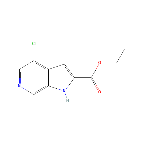 ethyl 4-chloro-1H-pyrrolo[2,3-c]pyridine-2-carboxylate (CAS: 1234616-15-9) - Chemical Structure and Molecular Formula 