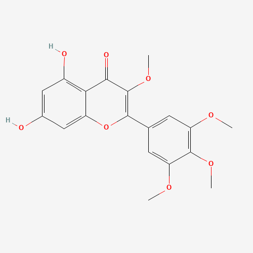 5,7-dihydroxy-3-methoxy-2-(3,4,5-trimethoxyphenyl)chromen-4-one (CAS: 14585-04-7) - Chemical Structure and Molecular Formula 