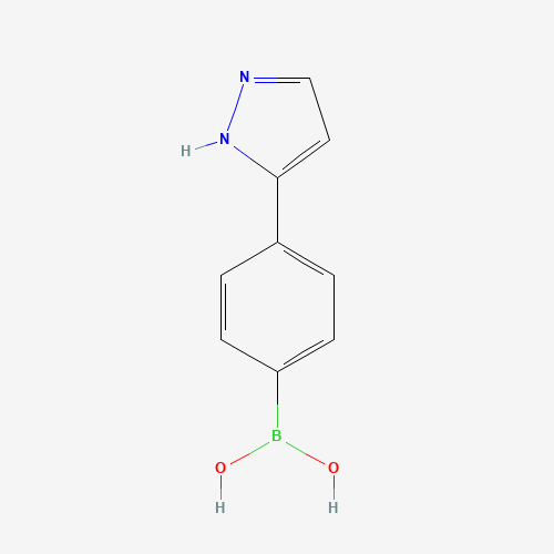 [4-(1H-pyrazol-5-yl)phenyl]boronic acid (CAS: 1226849-25-7) - Chemical Structure and Molecular Formula 