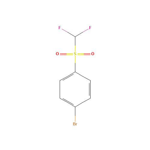 1-bromo-4-(difluoromethylsulfonyl)benzene (CAS: 51679-57-3) - Chemical Structure and Molecular Formula 