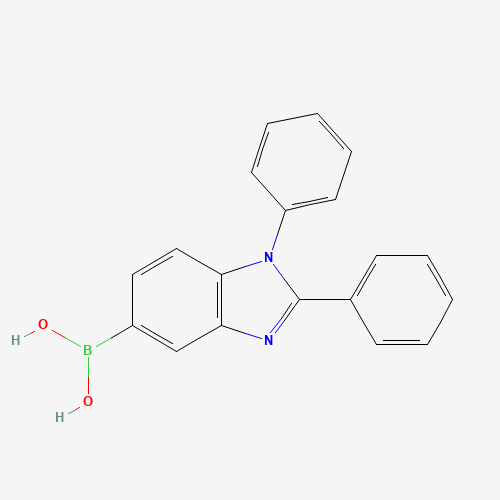 (1,2-diphenylbenzimidazol-5-yl)boronic acid (CAS: 867044-32-4) - Chemical Structure and Molecular Formula 