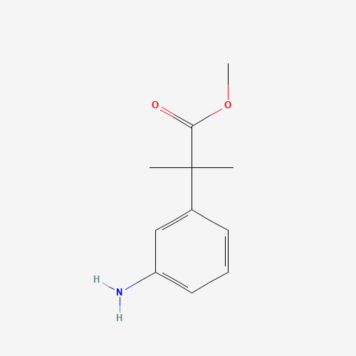 methyl 2-(3-aminophenyl)-2-methylpropanoate (CAS: 252209-96-4) - Chemical Structure and Molecular Formula 