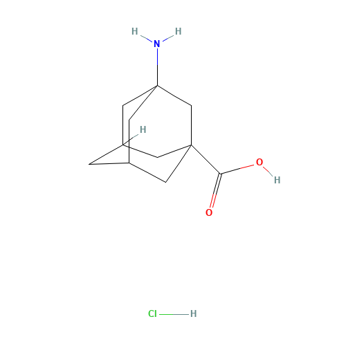 3-aminoadamantane-1-carboxylic acid;hydrochloride (CAS: 6240-01-3) - Chemical Structure and Molecular Formula 