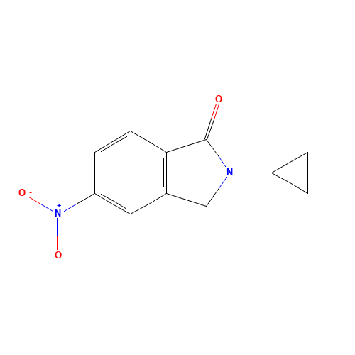 2-cyclopropyl-5-nitro-3H-isoindol-1-one (CAS: 1266336-35-9) - Chemical Structure and Molecular Formula 