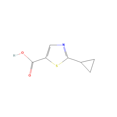 2-cyclopropyl-1,3-thiazole-5-carboxylic acid (CAS: 1094230-05-3) - Chemical Structure and Molecular Formula 