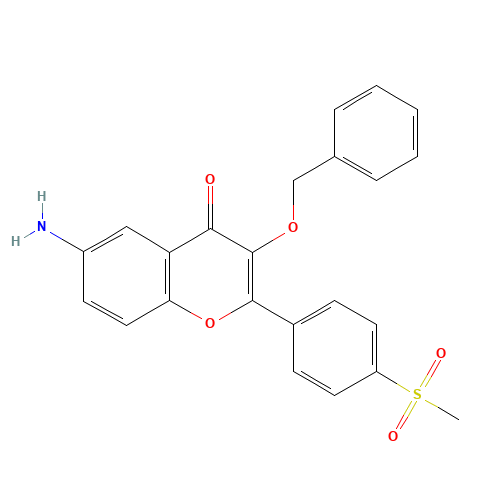 6-amino-2-(4-methylsulfonylphenyl)-3-phenylmethoxychromen-4-one (CAS: 1187016-43-8) - Related Chemical Product