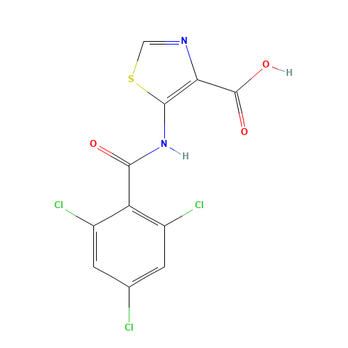 5-[(2,4,6-trichlorobenzoyl)amino]-1,3-thiazole-4-carboxylic acid (CAS: 874288-96-7) - Related Chemical Product