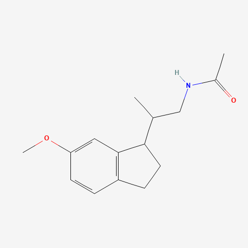 N-[2-(6-methoxy-2,3-dihydro-1H-inden-1-yl)propyl]acetamide (CAS: 1145971-97-6) - Chemical Structure and Molecular Formula 