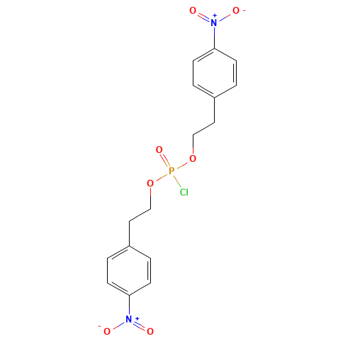 1-[2-[chloro-[2-(4-nitrophenyl)ethoxy]phosphoryl]oxyethyl]-4-nitrobenzene (CAS: 85363-77-5) - Chemical Structure and Molecular Formula 
