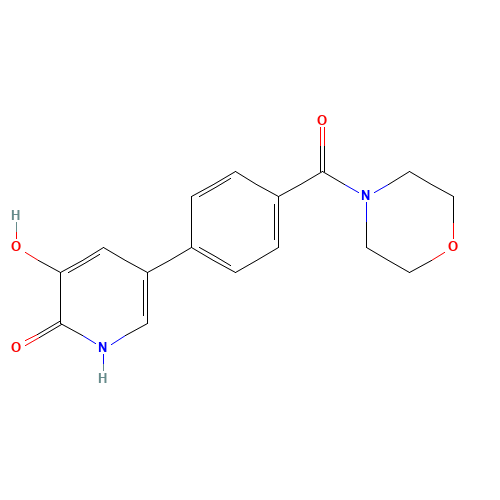 3-hydroxy-5-[4-(morpholine-4-carbonyl)phenyl]-1H-pyridin-2-one (CAS: 1333146-01-2) - Related Chemical Product