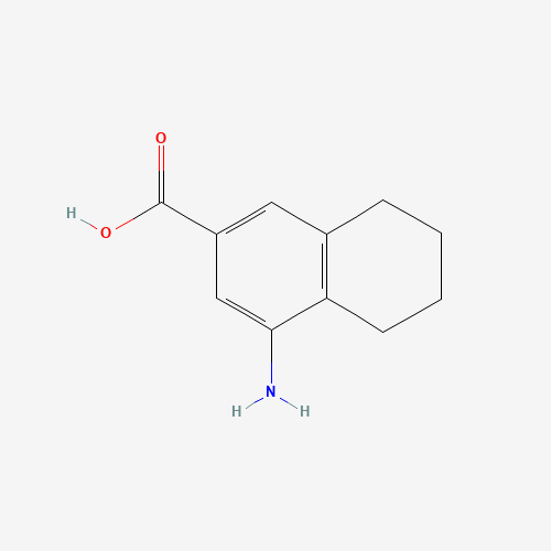 4-amino-5,6,7,8-tetrahydronaphthalene-2-carboxylic acid (CAS: 62854-53-9) - Chemical Structure and Molecular Formula 