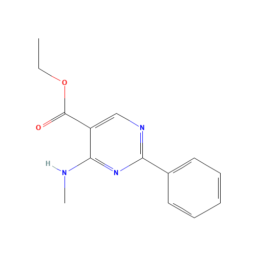 ethyl 4-(methylamino)-2-phenylpyrimidine-5-carboxylate (CAS: 226954-89-8) - Chemical Structure and Molecular Formula 