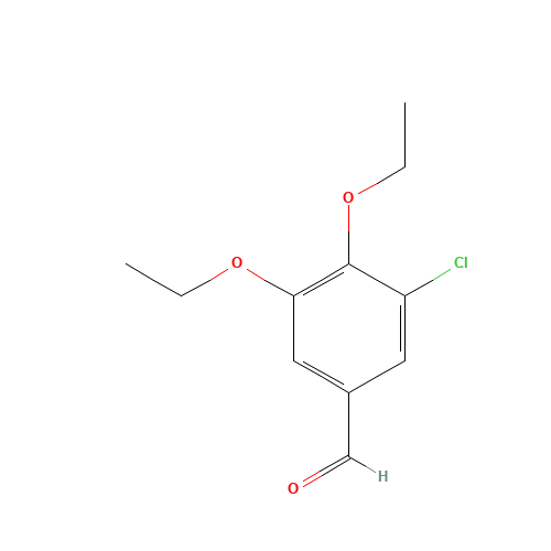 3-chloro-4,5-diethoxybenzaldehyde (CAS: 110732-06-4) - Chemical Structure and Molecular Formula 