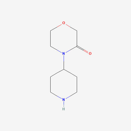 4-piperidin-4-ylmorpholin-3-one (CAS: 841202-48-0) - Chemical Structure and Molecular Formula 