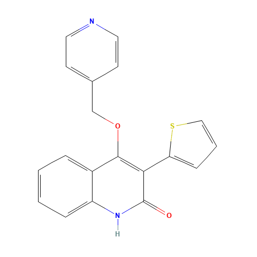 4-(pyridin-4-ylmethoxy)-3-thiophen-2-yl-1H-quinolin-2-one (CAS: 1263051-29-1) - Related Chemical Product