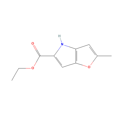 ethyl 2-methyl-4H-furo[3,2-b]pyrrole-5-carboxylate (CAS: 80709-78-0) - Chemical Structure and Molecular Formula 