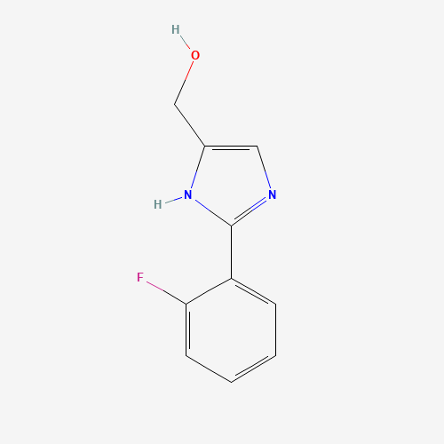 [2-(2-fluorophenyl)-1H-imidazol-5-yl]methanol (CAS: 906477-25-6) - Chemical Structure and Molecular Formula 