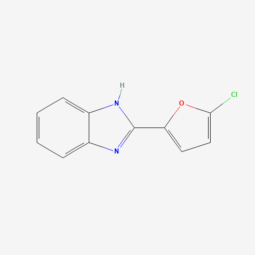 2-(5-chlorofuran-2-yl)-1H-benzimidazole (CAS: 4303-18-8) - Chemical Structure and Molecular Formula 