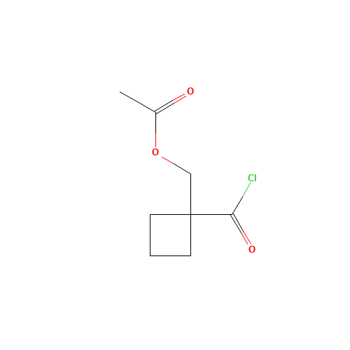 (1-carbonochloridoylcyclobutyl)methyl acetate (CAS: 114671-91-9) - Chemical Structure and Molecular Formula 