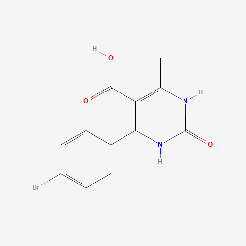 4-(4-bromophenyl)-6-methyl-2-oxo-3,4-dihydro-1H-pyrimidine-5-carboxylic acid (CAS: 891190-54-8) - Chemical Structure and Molecular Formula 