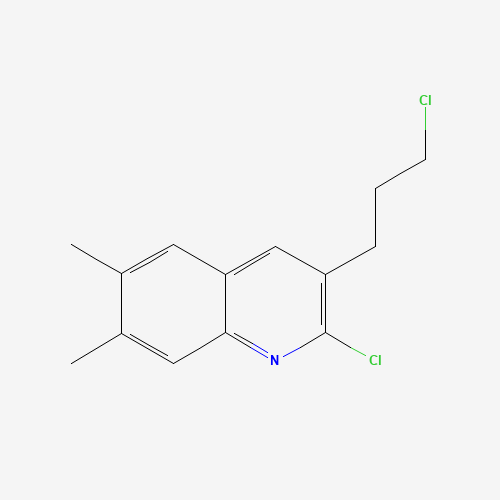 2-chloro-3-(3-chloropropyl)-6,7-dimethylquinoline (CAS: 948294-60-8) - Chemical Structure and Molecular Formula 