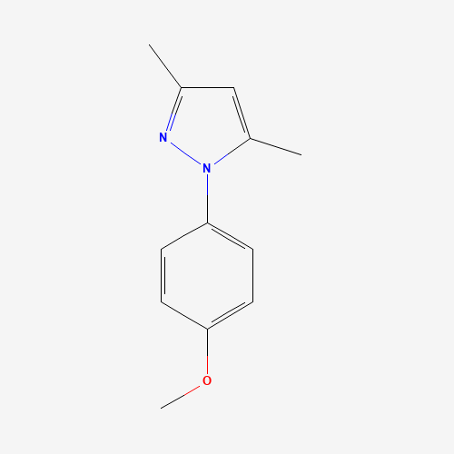 1-(4-methoxyphenyl)-3,5-dimethylpyrazole (CAS: 218632-21-4) - Chemical Structure and Molecular Formula 