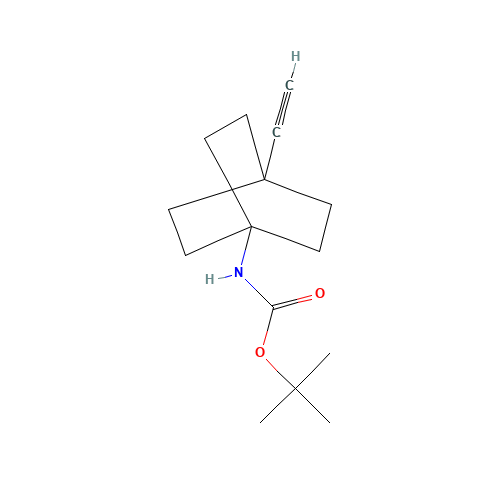 tert-butyl N-(1-ethynyl-4-bicyclo[2.2.2]octanyl)carbamate (CAS: 1417551-40-6) - Chemical Structure and Molecular Formula 