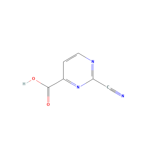 2-cyanopyrimidine-4-carboxylic acid (CAS: 1211528-16-3) - Chemical Structure and Molecular Formula 