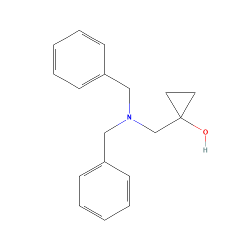 1-[(dibenzylamino)methyl]cyclopropan-1-ol (CAS: 428855-17-8) - Chemical Structure and Molecular Formula 